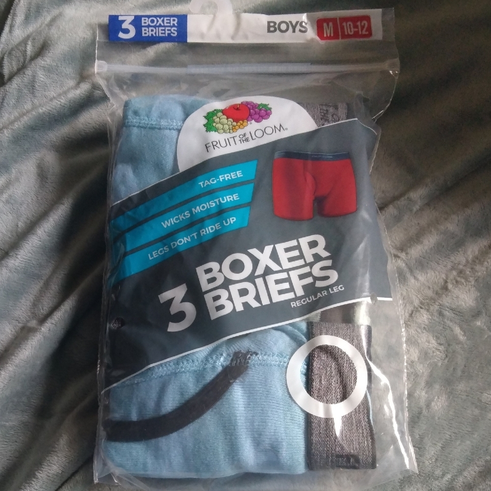 Fruit of the Loom Blue and Black Boxer Briefs Premium Comfort